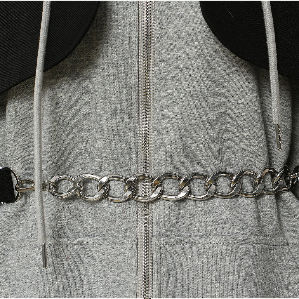 Women chain hooded sweatshirt