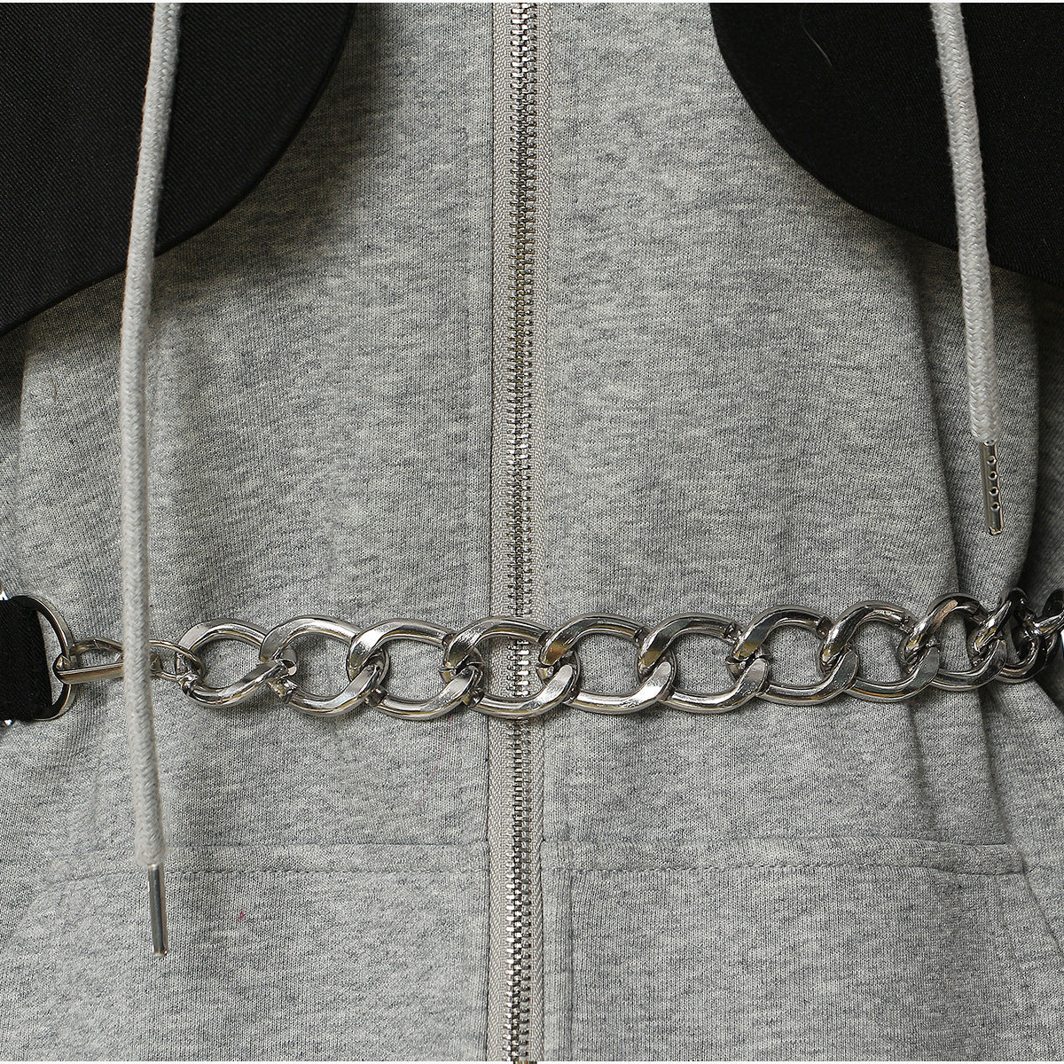 Women chain hooded sweatshirt