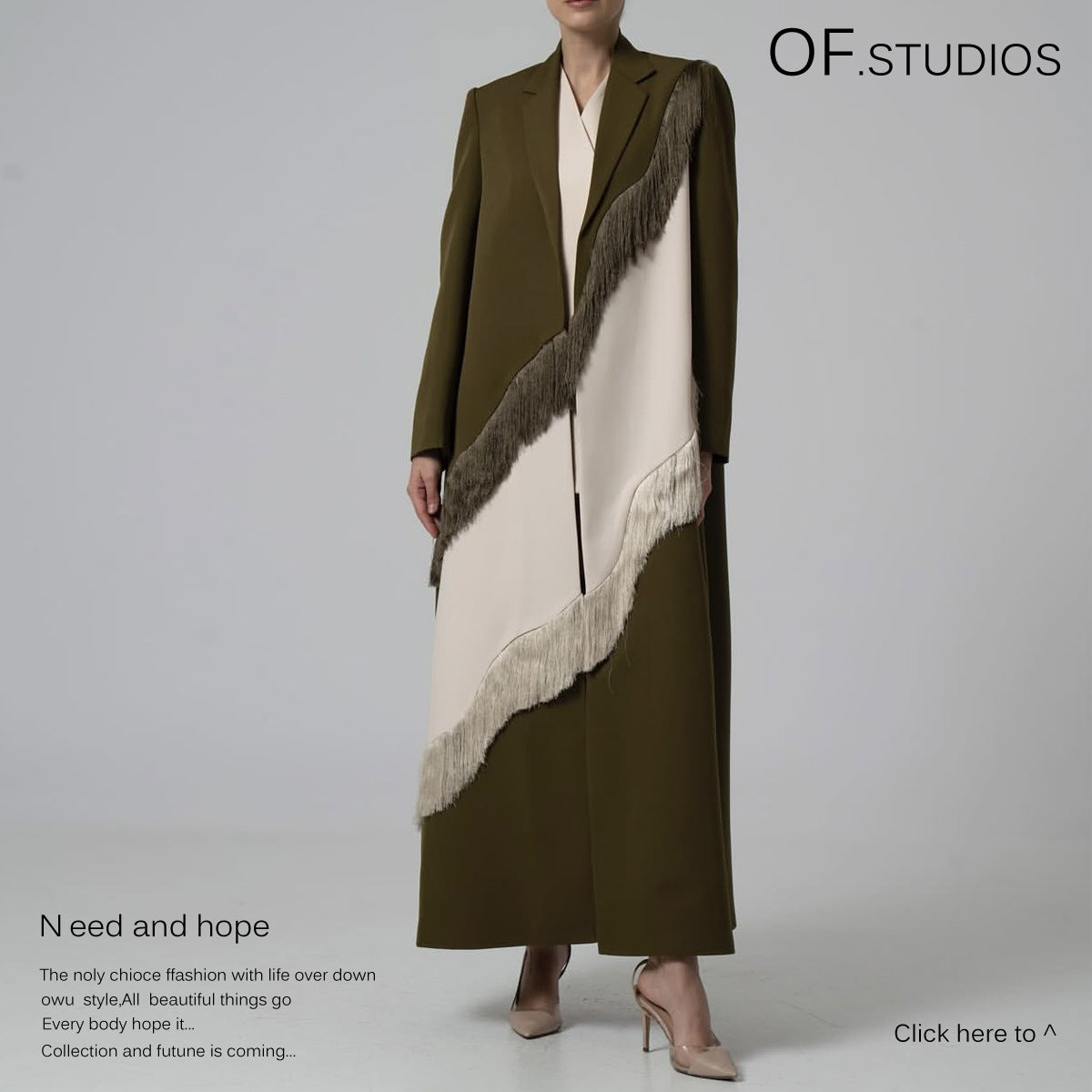 Tassel-trimmed long coat